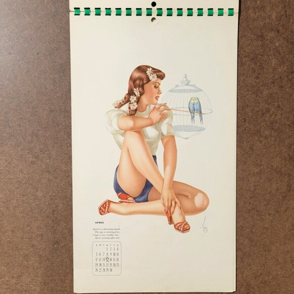 Rare 1st Varga 1940 Pin-Up Girl Calendar Esquire art - Picture 4 of 11